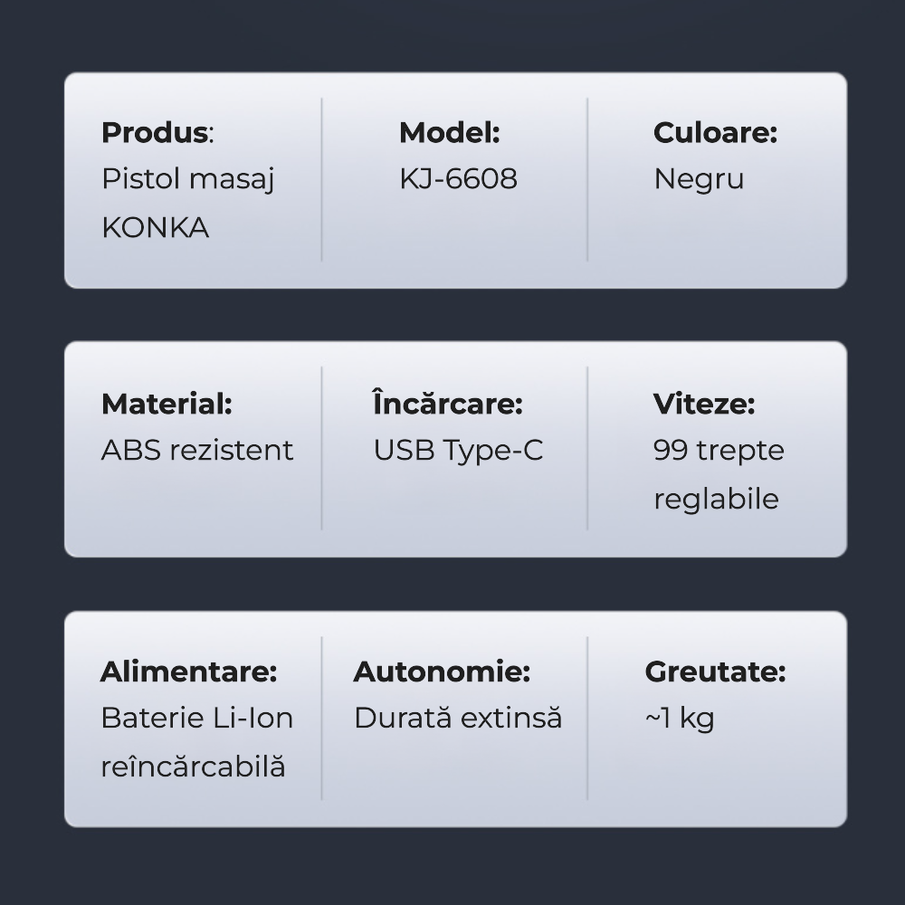 Pistol de masaj muscular, 99 trepte