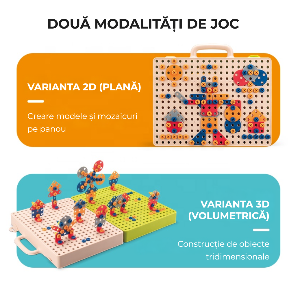 Dinozaur 3D de construit cu bormașină