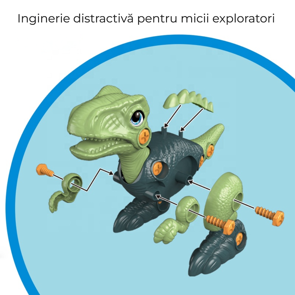 Dinozaur 3D de construit cu bormașină