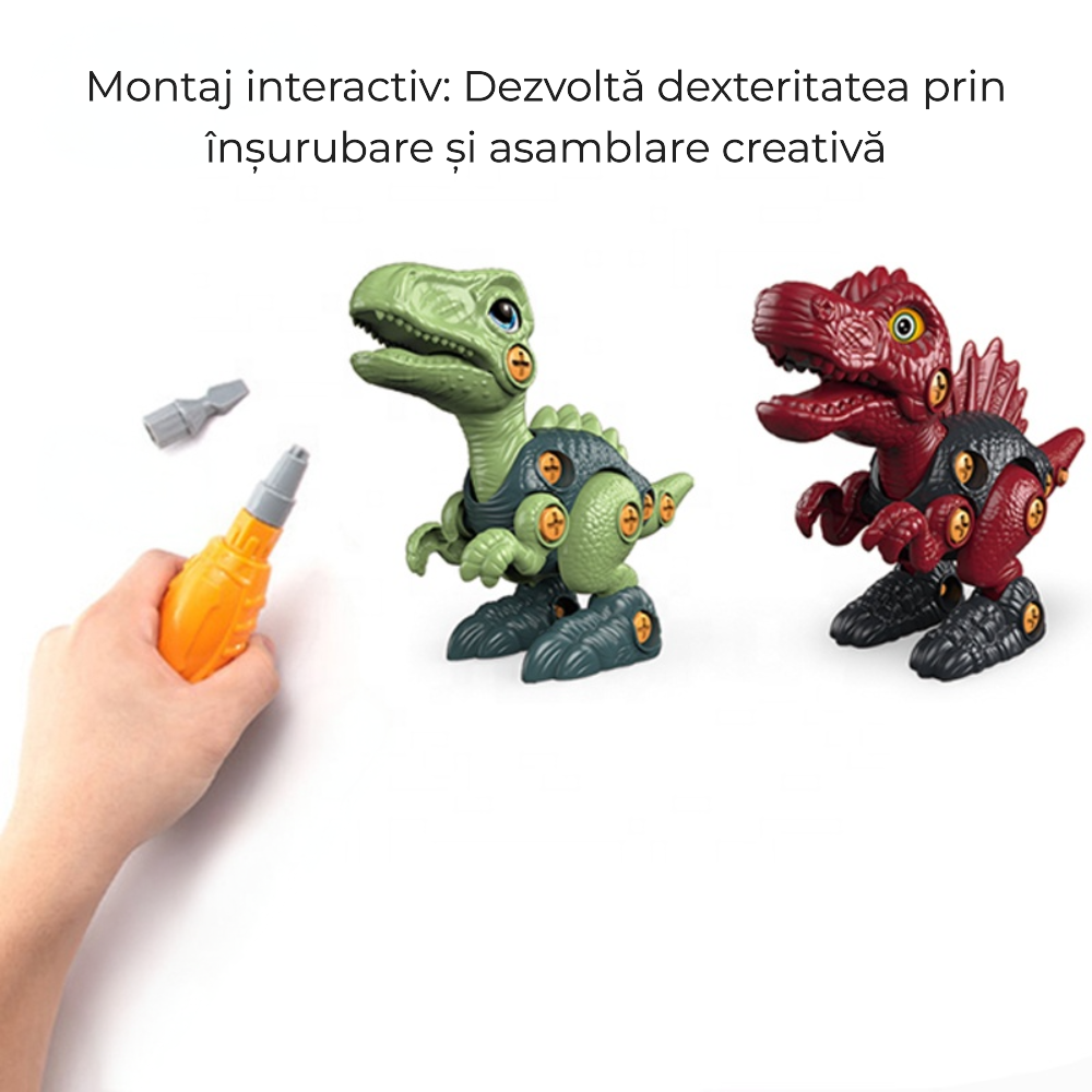 Dinozaur 3D de construit cu bormașină