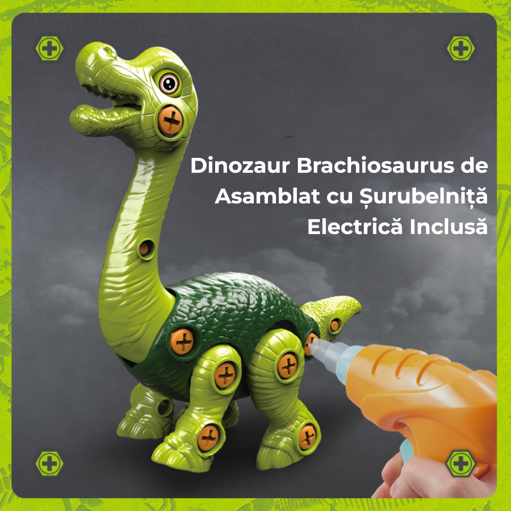 Dinozaur 3D de construit cu bormașină