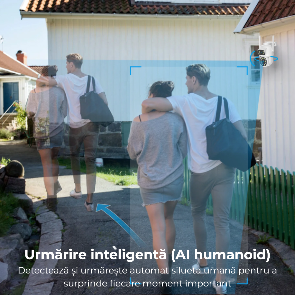 Cameră de supraveghere WiFi rotativă 360°