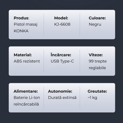 Pistol de masaj muscular, 99 trepte