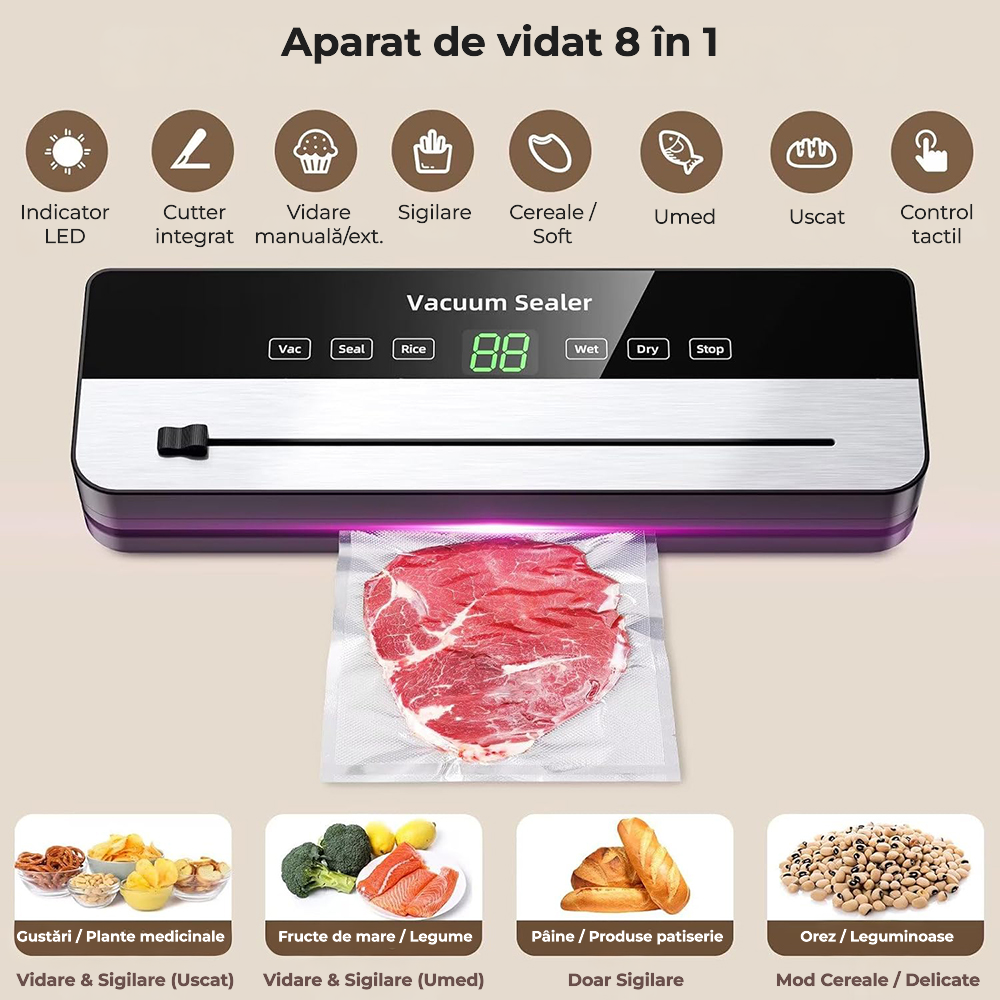 Aparat de vidat alimente
