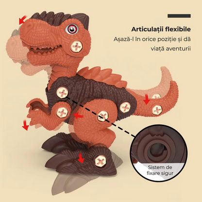 Dinozaur 3D de construit cu bormașină