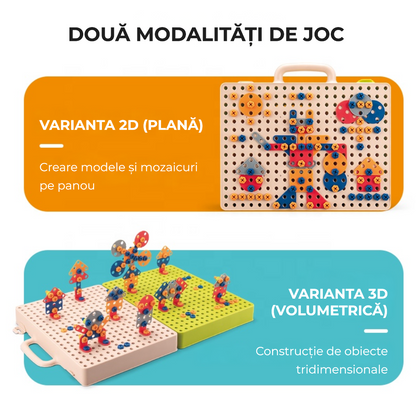 Dinozaur 3D de construit cu bormașină