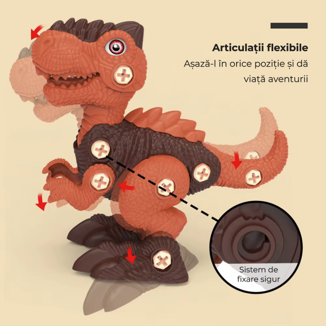 Dinozaur 3D de construit cu bormașină