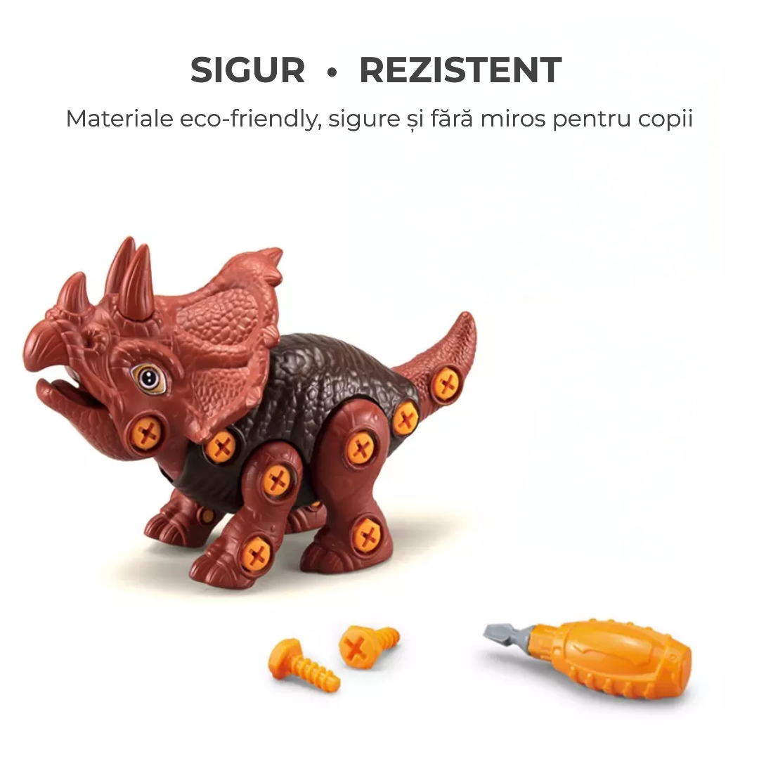 Dinozaur 3D de construit cu bormașină