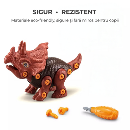 Dinozaur 3D de construit cu bormașină