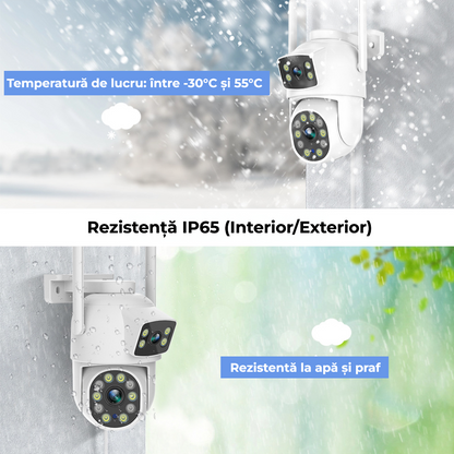 Cameră de supraveghere WiFi rotativă 360°