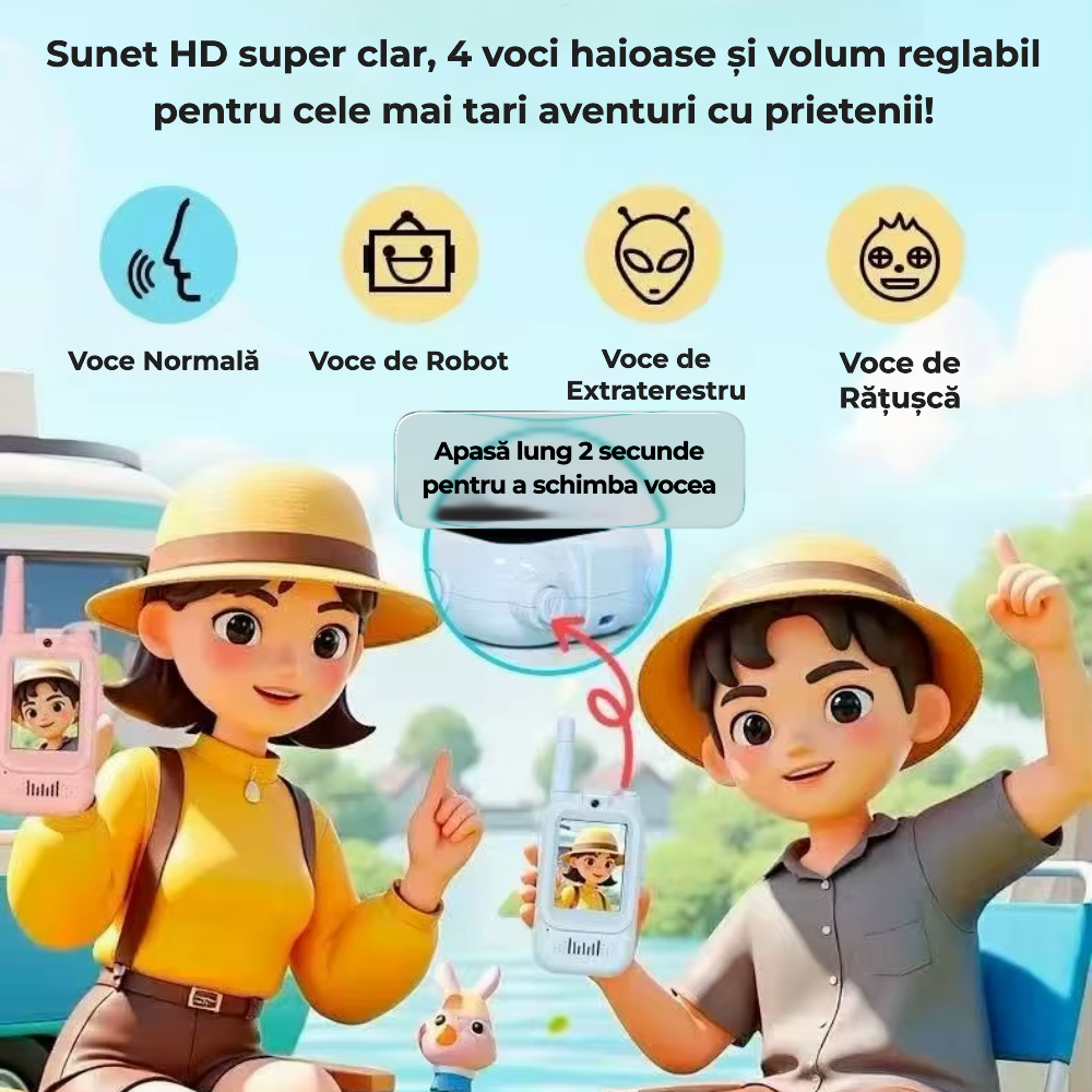 Walkie-talkie video pentru copii
