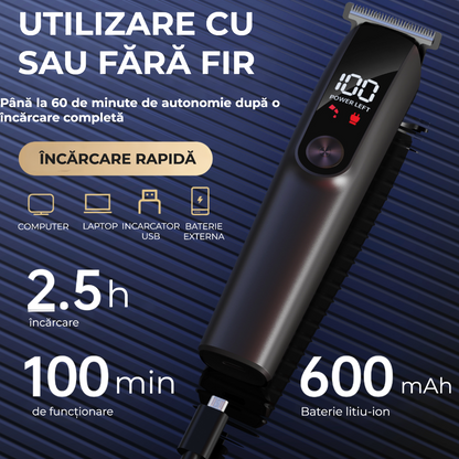 Mașină de tuns brushless reîncărcabilă