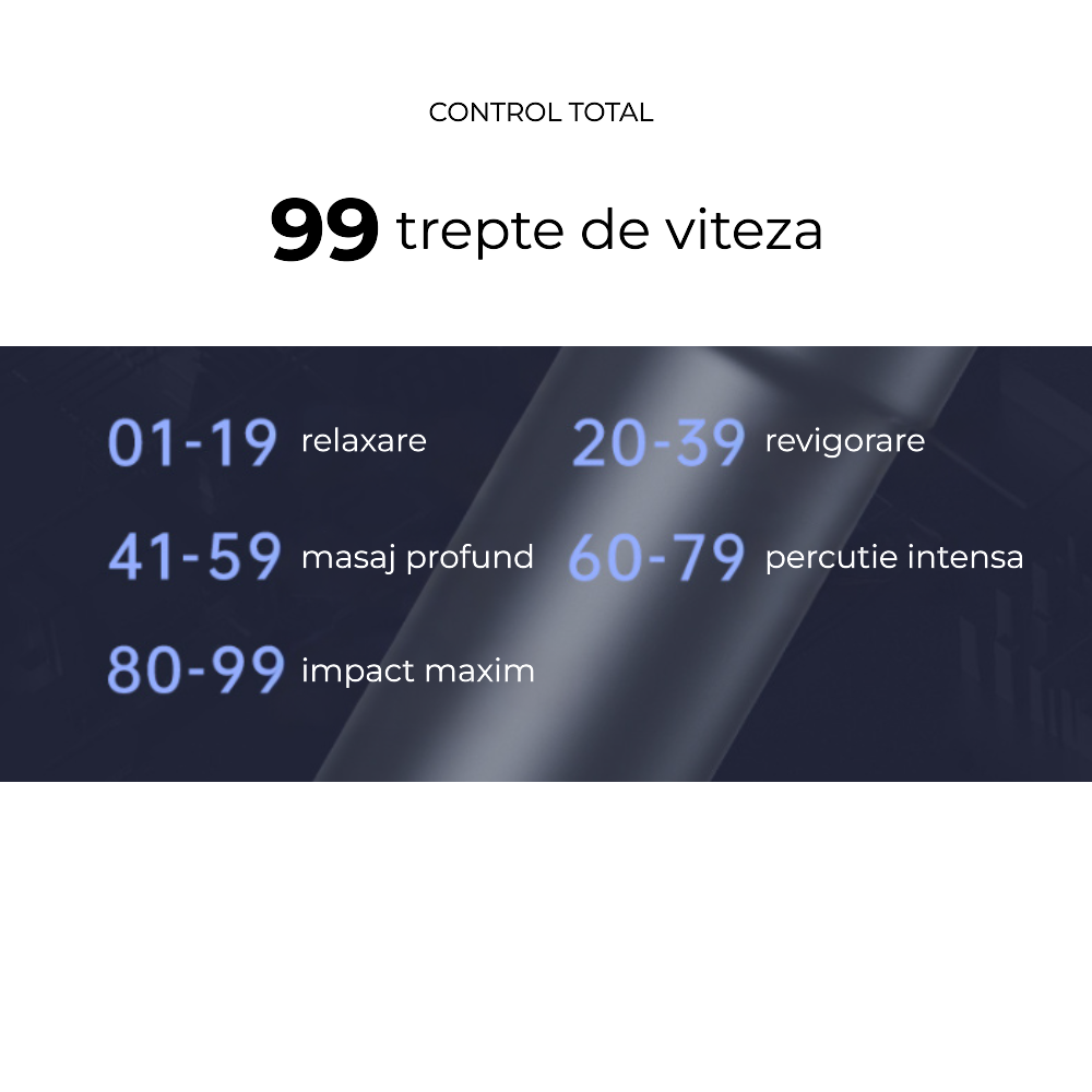 Pistol de masaj muscular, 99 trepte