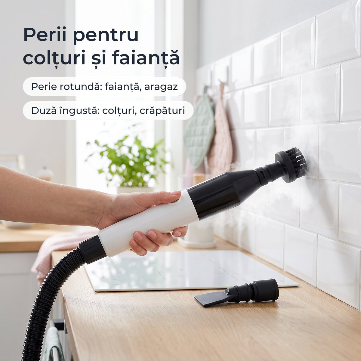 Peria rotundă și duza îngustă pentru faianță, aragaz, colțuri și crăpături