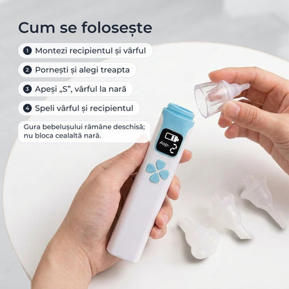 Cum se folosește aspiratorul nazal: montare, pornire, aspirare, curățare 