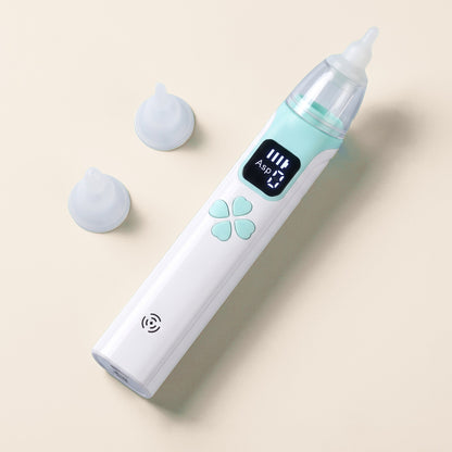 Aspirator nazal electric pentru bebeluși, cu capete de silicon, culoare: verde