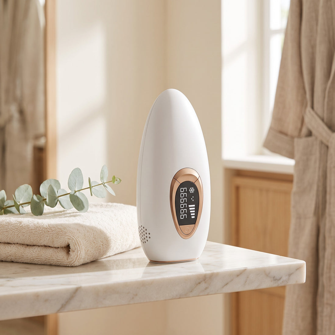 Epilator IPL cu cristal safir, în folosință