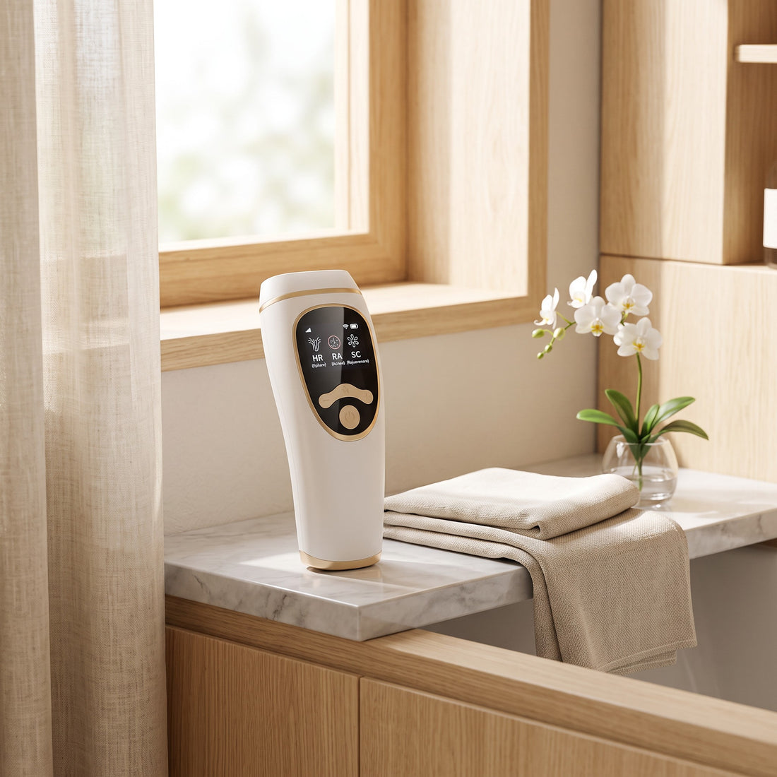 Epilator IPL cu tehnologie freezing point, în folosință