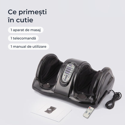 Conținutul cutiei: aparat de masaj, telecomandă, manual de utilizare