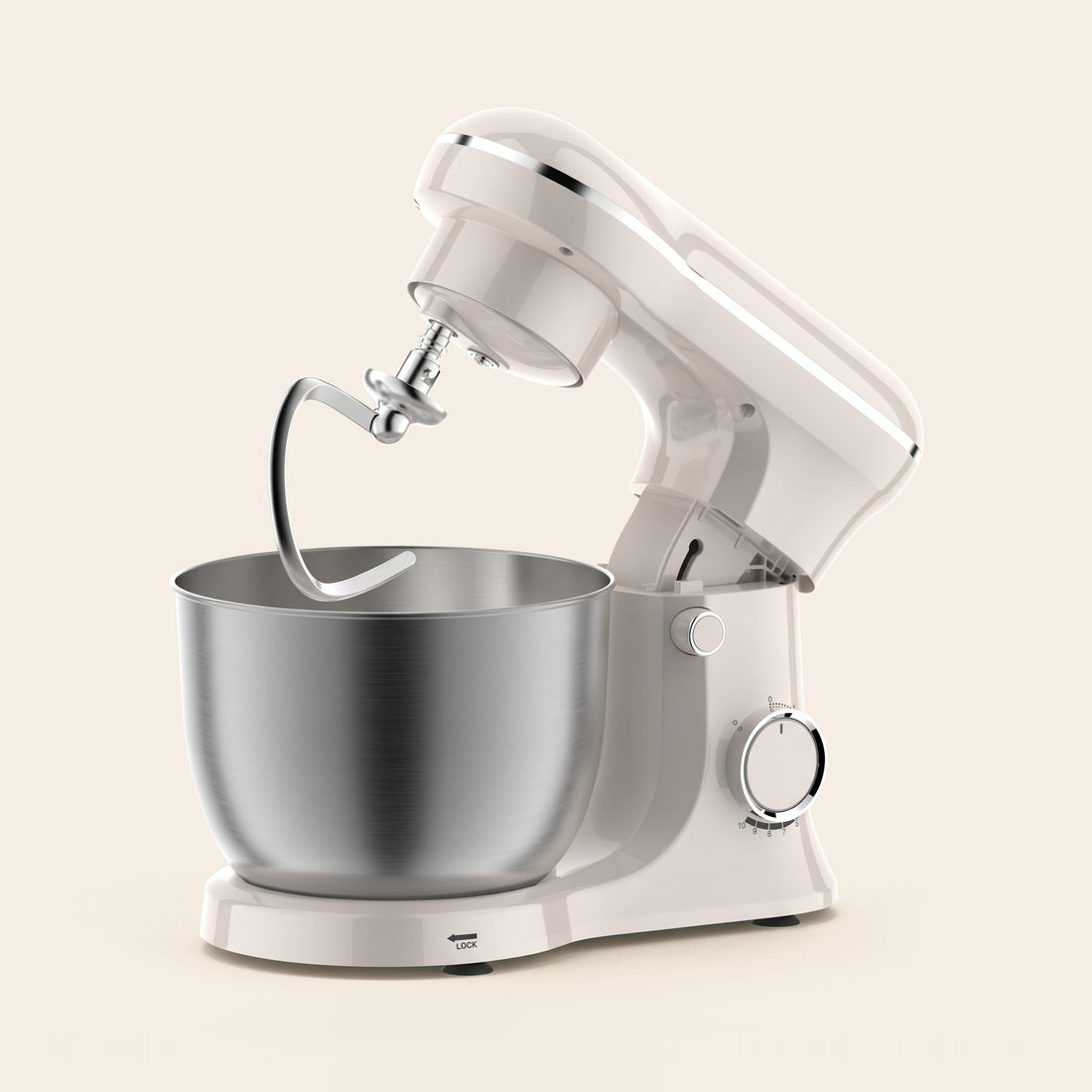 Mixer planetar 5,5 L cu bol din inox, culoare: alb