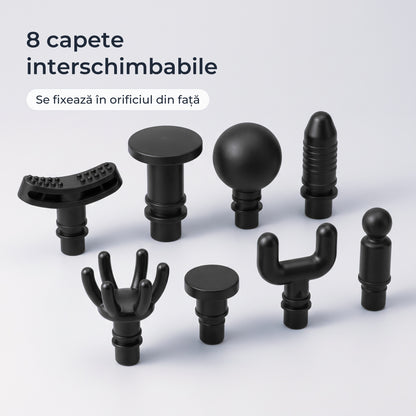 Cele 8 capete de masaj interschimbabile