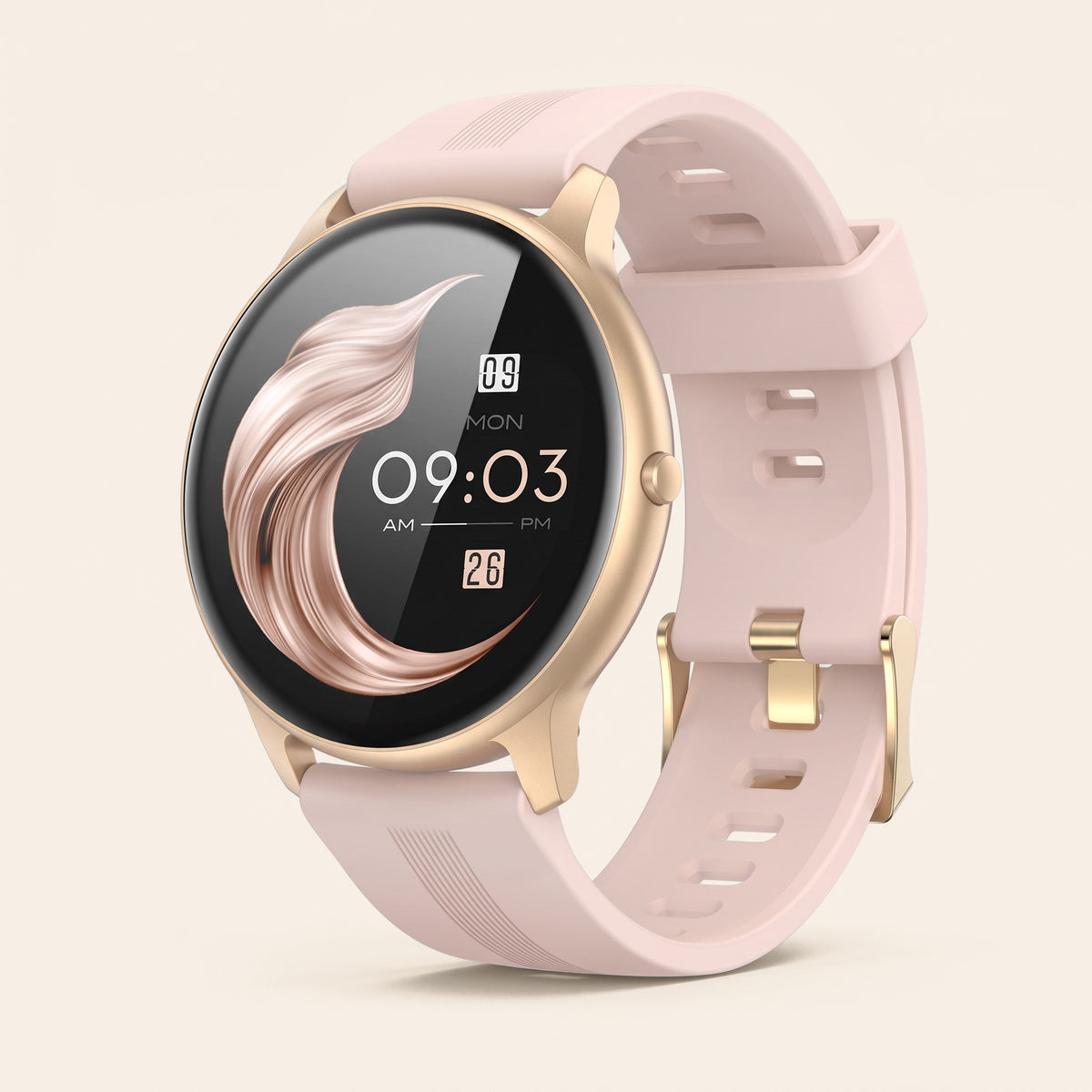 Smartwatch cu apeluri Bluetooth, culoare: roz